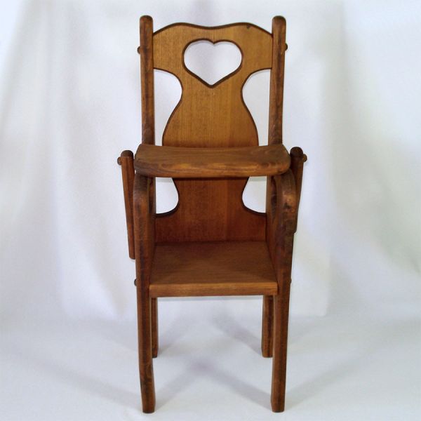 Wooden Doll Chair 23 Inch Optional High Chair Tray Clearance #2