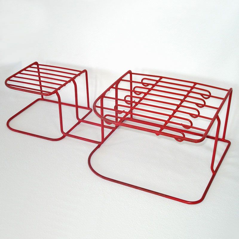 Copperton Lane: Red Rubbermaid Vinyl Wire Dish and Plate Storage Rack,  Canisters, Bread Boxes, Kitchen Storage, 14056