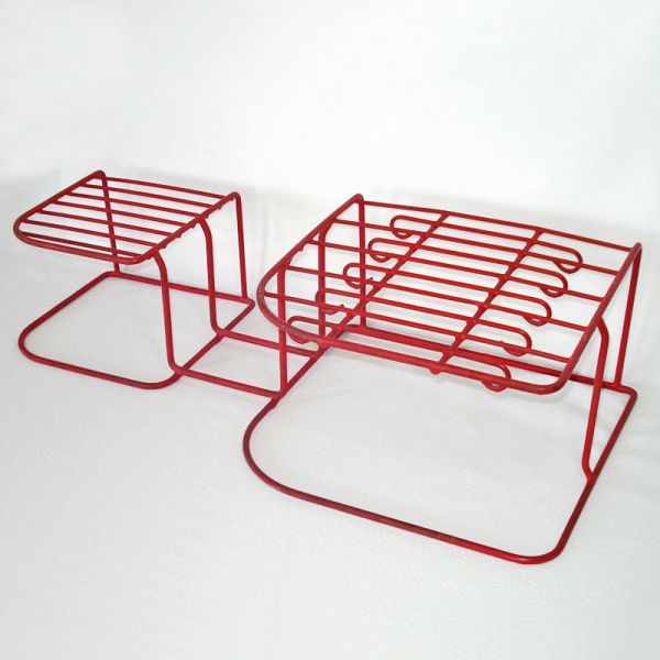 Red Rubbermaid Vinyl Wire Dish and Plate Storage Rack #2