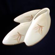 Winfield China Dragon Flower 3 Section Large Leaf Relish Dish Clearance