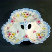 Crown Ducal Floral Clover Shape 3 Section Dish Clearance