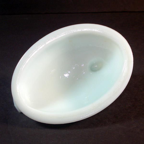 Kemple Milk Glass Lid For Covered Duck Dish Clearance #3