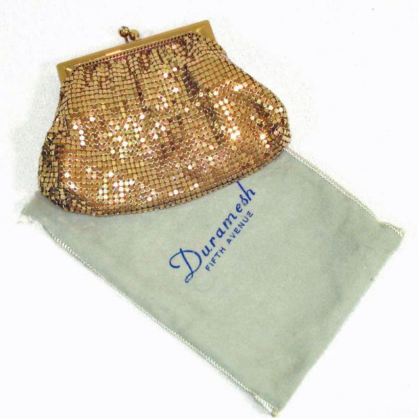 Duramesh 1950s Gold Mesh Evening Bag Clearance #2