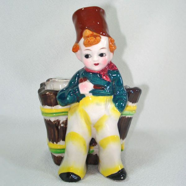 Pair Dutch Girl and Boy Ceramic Planters #5