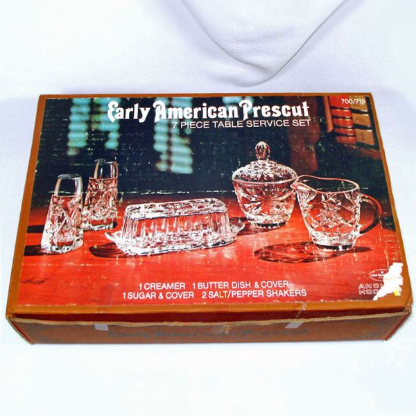 EAPC Early American Prescut 7 Piece Table Service Boxed