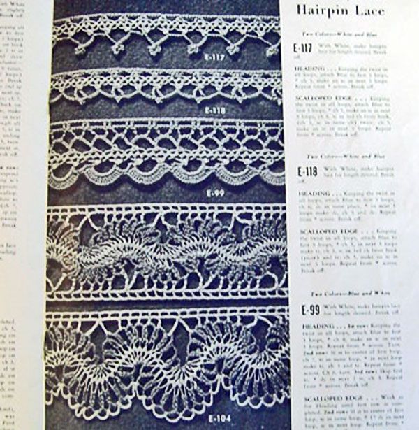 Coats and Clarks Edgings 1949 Crochet Pattern Booklet #4