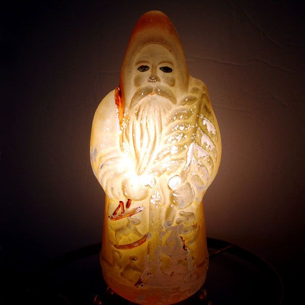 Large 1920s Edison Santa Claus Christmas Light Bulb Working #2