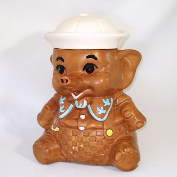 Twin Winton Baby Elephant Sailor Cookie Jar #2