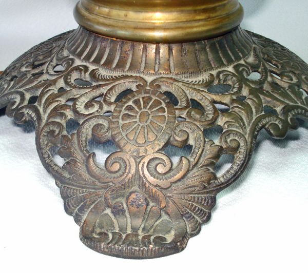 Victorian Hand Painted Parlor Lamp Converted to Electric Clearance #5