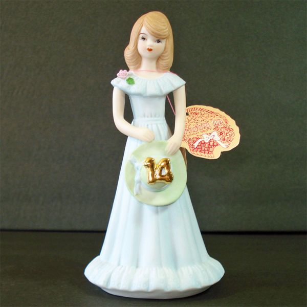 Enesco Growing Up Birthday Girl Figurine Age 14