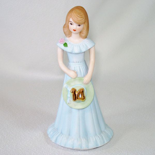 Enesco Growing Up Birthday Girl Figurine Age 14 #2