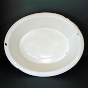 Large White Enamel Graniteware Wash Tub or Baby Bathtub