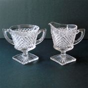 Westmoreland English Hobnail Creamer and Sugar Bowl
