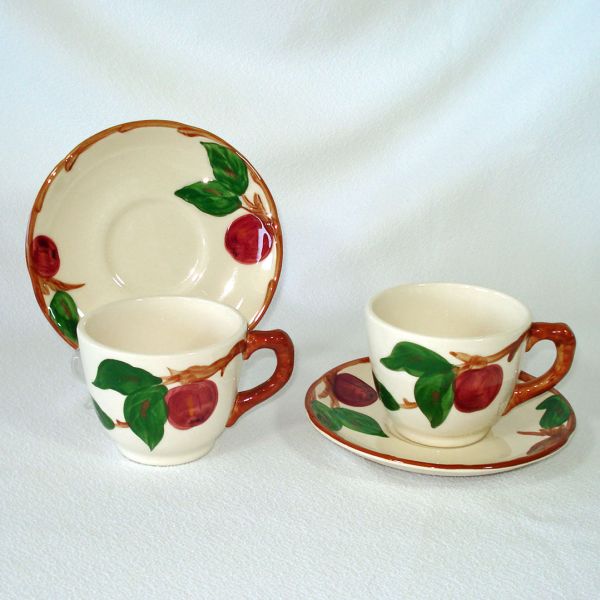 Franciscan Apple Pair Cup and Saucer Sets Clearance