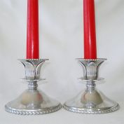 Farberware Wrought Aluminum Flower and Leaf Candlesticks