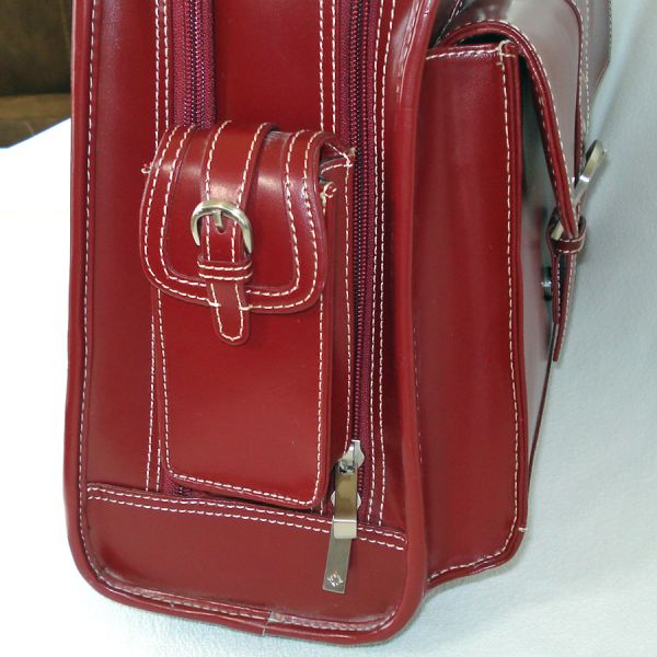 Franklin Covey Burgundy Wheeled Laptop Travel Case #4