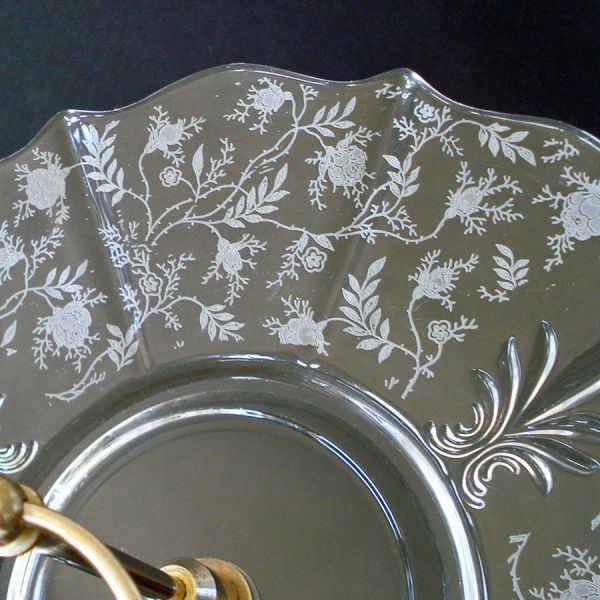 Fostoria Chintz Center Handle Tidbit Cracker Plate #2