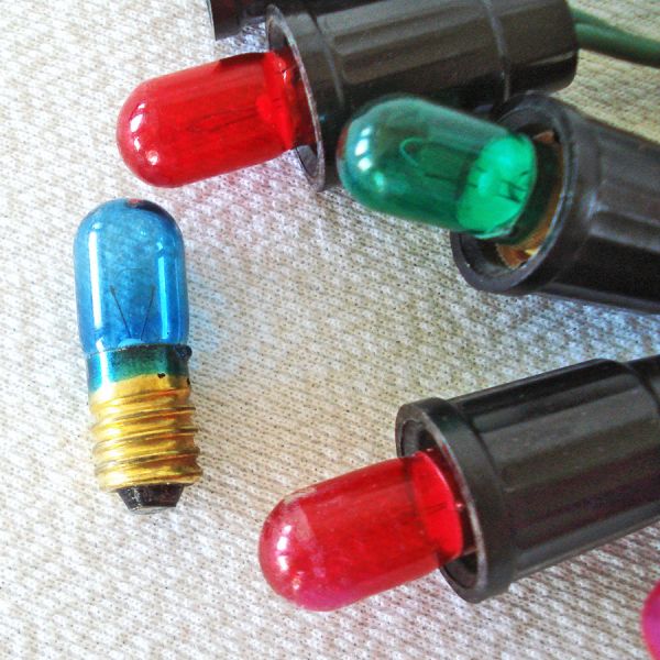 Christmas C6 Light String With 8 Volt Transformer Bulbs Working #3