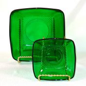 Anchor Hocking Charm Forest Green Salad, Dessert Bowls