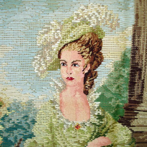 Elegant Lady Large Needlepoint Wall Tapestry Finished Clearance #2