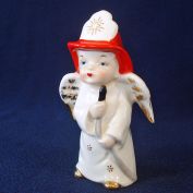 Little Boy Fireman Angel Figurine 1950s Japan
