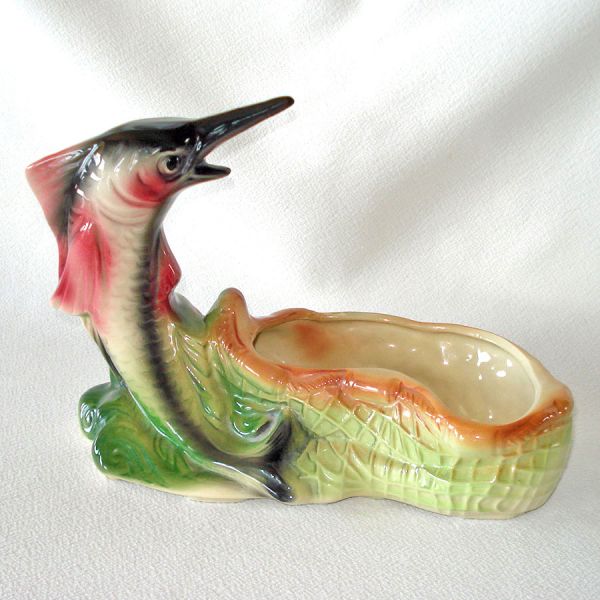 American Bisque Marlin Sailfish Figural Planter