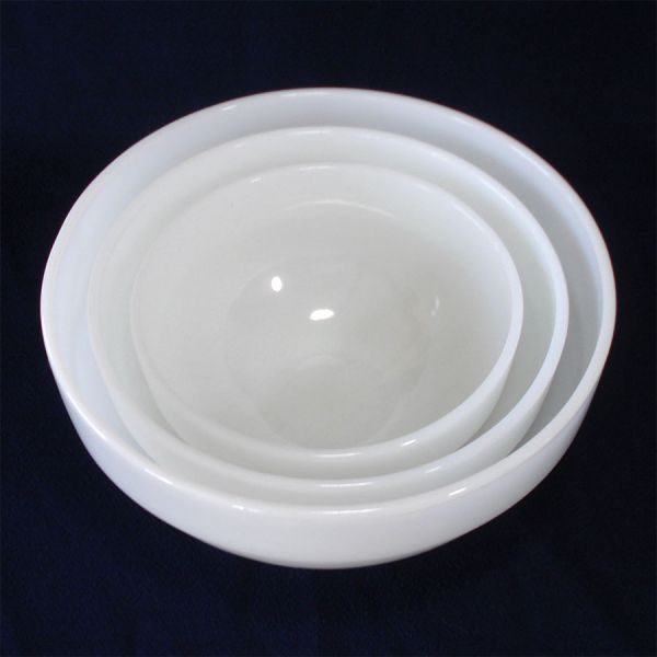 Fire King Colonial Band White Glass Mixing Bowls Set #3