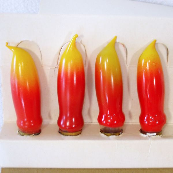 Vintage Christmas C7 Light Bulbs Noma Twinkle, Figural Flame Shape #3