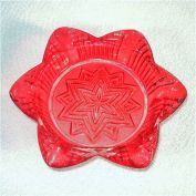 Hazel Atlas Star in Star Ruby Flashed Glass Ashtray Clearance
