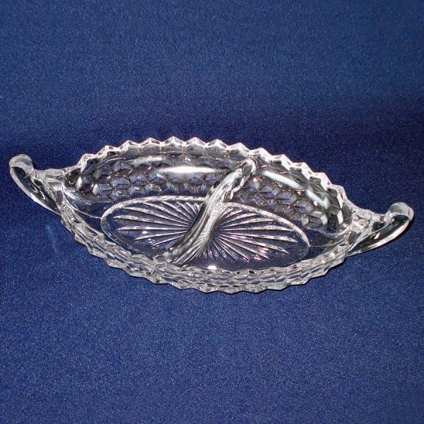 Fostoria American 2 Part Gondola Relish Clearance #2