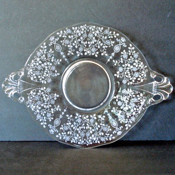 Fostoria Arcady Handled Cake Plate