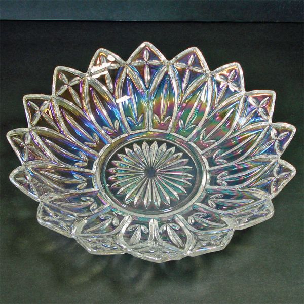 Federal Iridescent Petal 10 inch Glass Bowl