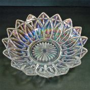 Federal Iridescent Petal 10 inch Glass Bowl