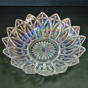 Federal Iridescent Petal 10 inch Glass Bowl Clearance