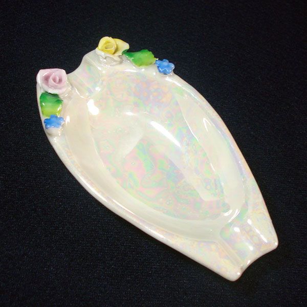 Germany Flowered Shoe Figurine or Vase and Canoe Ashtray Clearance #3