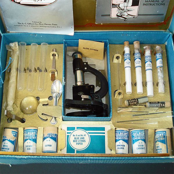Gilbert 1936 Micro Chemistry Set With Microscope #3