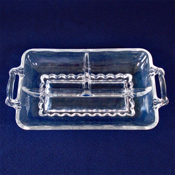 Hand Wrought Aluminum and Crystal Candy or Relish Dish #2