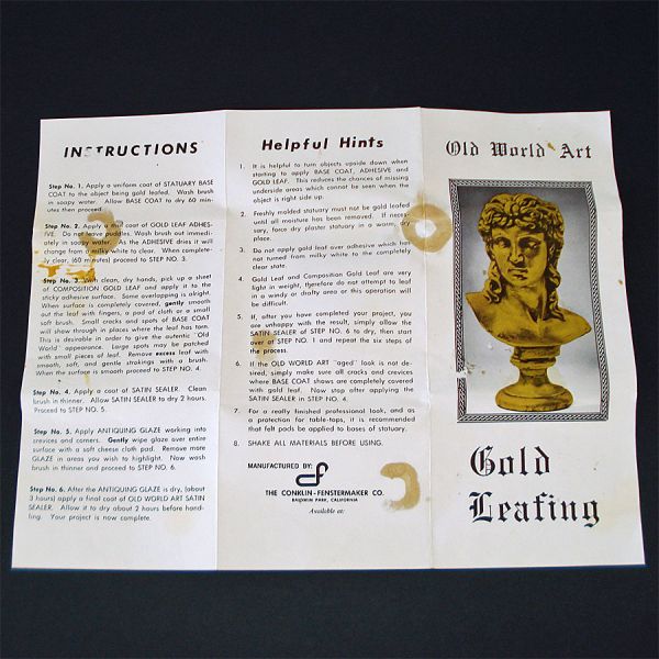 Gold Leafing Kit Old World Art 1960s #3