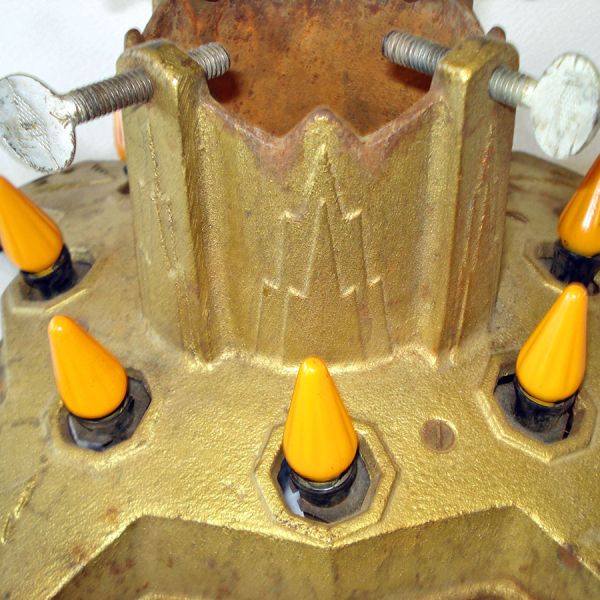 Cast Iron Art Deco Lighted Christmas Tree Stand #2