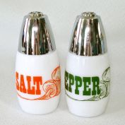 Gemco Westinghouse 1970s Mushrooms Glass Salt and Pepper Shakers