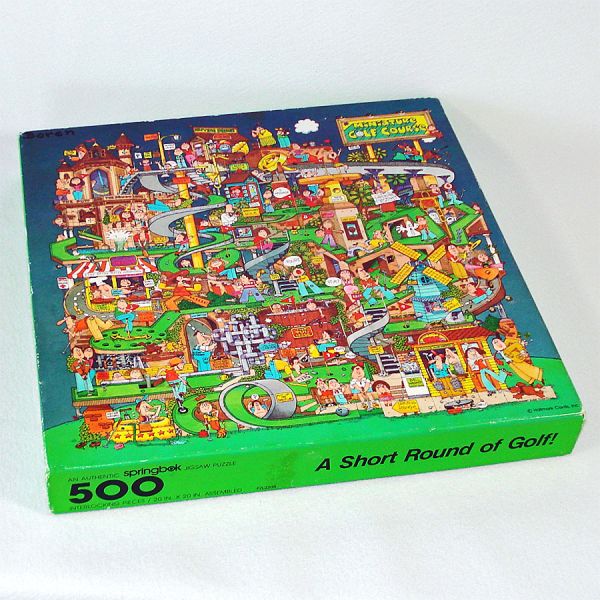 A Short Round of Golf Springbok 500 Piece Jigsaw Puzzle