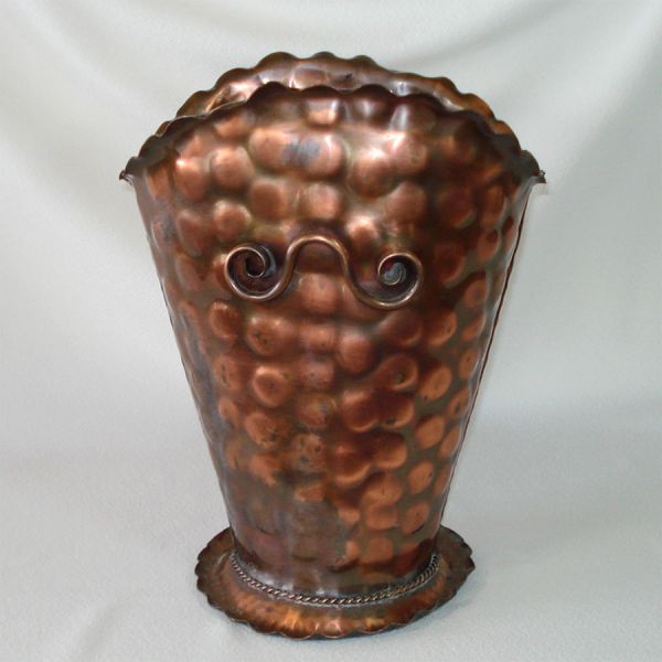 Gregorian Copper Umbrella Stand Kindling Holder