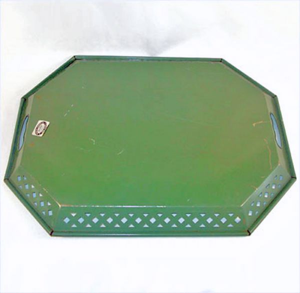 Nashco Tole Tray Green With Fruit Clearance #3