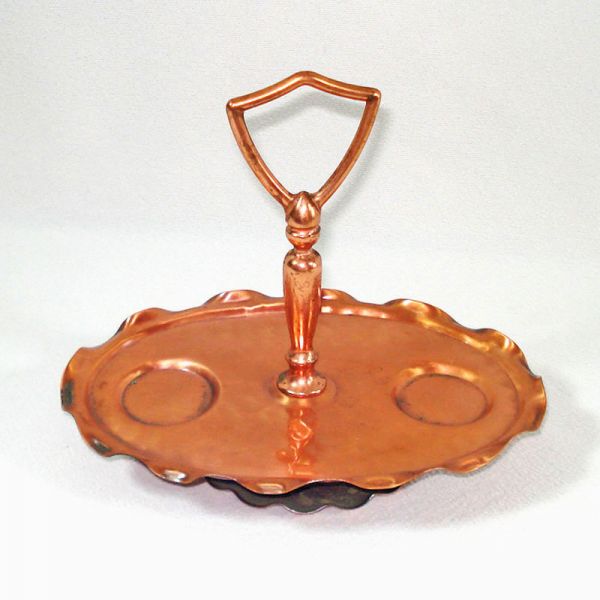 Gregorian Copper Handled Tray For Salt Pepper Shakers