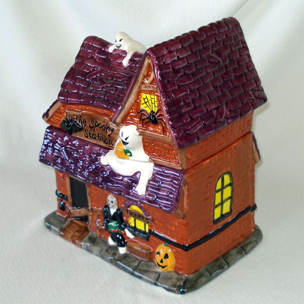 Spooky Station Halloween Haunted House Cookie Jar #2