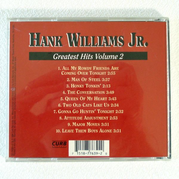 Hank Williams Jr Greatest Hits Volume 2 CD #2