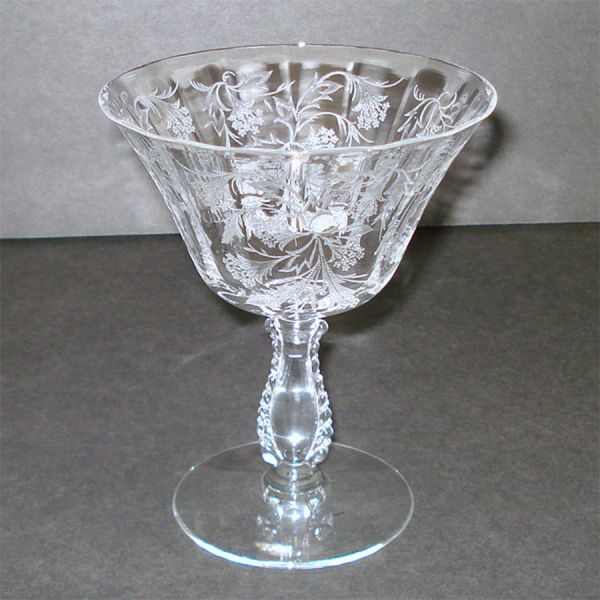 Fostoria Heather Crystal Sherbet Goblets Pair #2