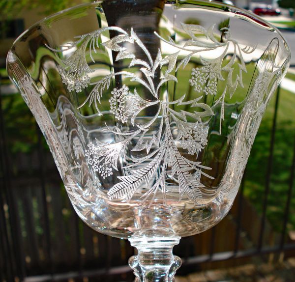 Fostoria Heather Crystal Sherbet Goblets Pair #3