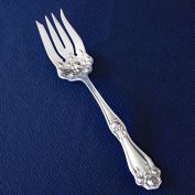 American Beauty Antique Silverplate Cold Meat Fork Roses