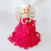 Holt Howard Pink Christmas Feather Angel Porcelain Head